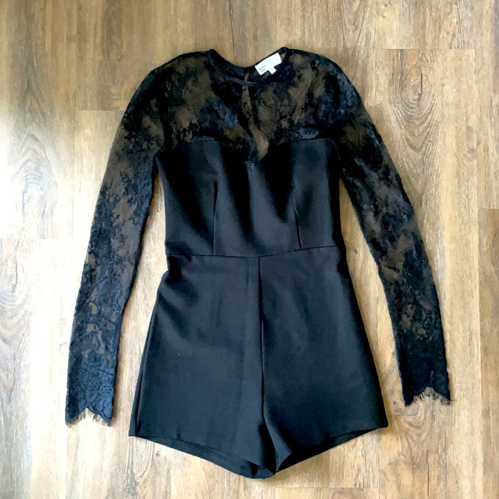 by the way. Black Lace Long Sleeve Romper